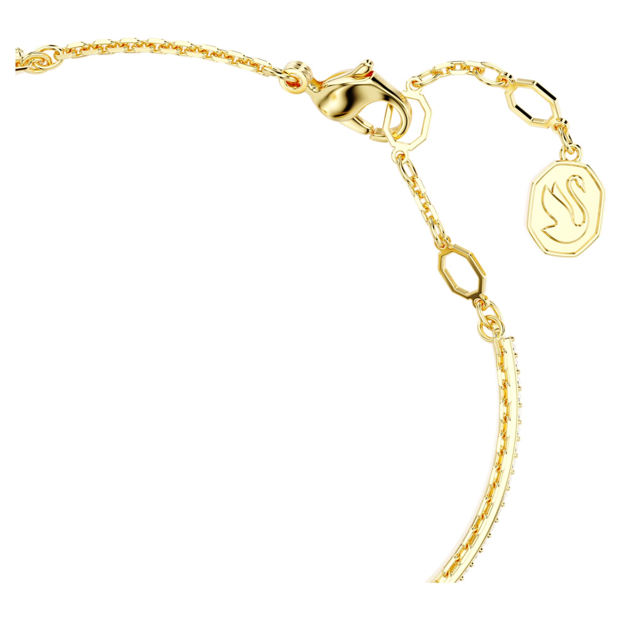 Swarovski Chroma bangle Heart, Red, 18K gold finish