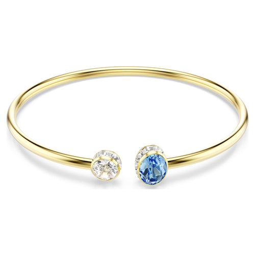 Swarovski Chroma bangle Mixed cuts, Multicolored, 18K gold finish