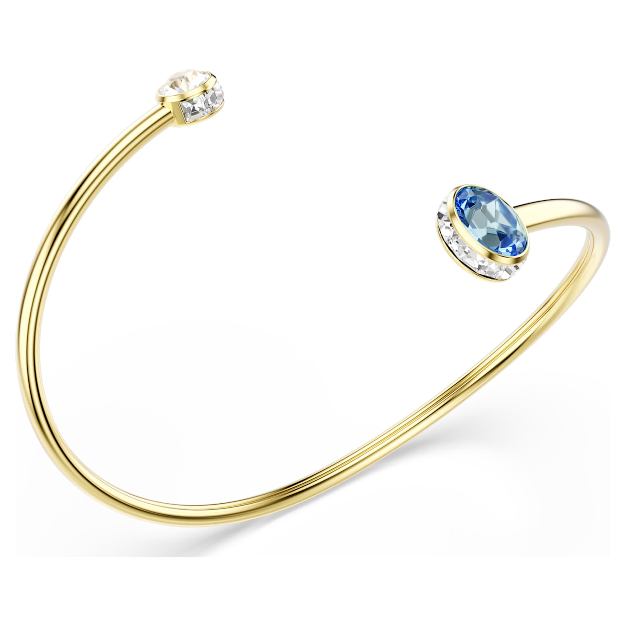 Swarovski Chroma bangle Mixed cuts, Multicolored, 18K gold finish