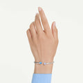 Swarovski Chroma bangle Mixed cuts, Multicolored, Rhodium plated