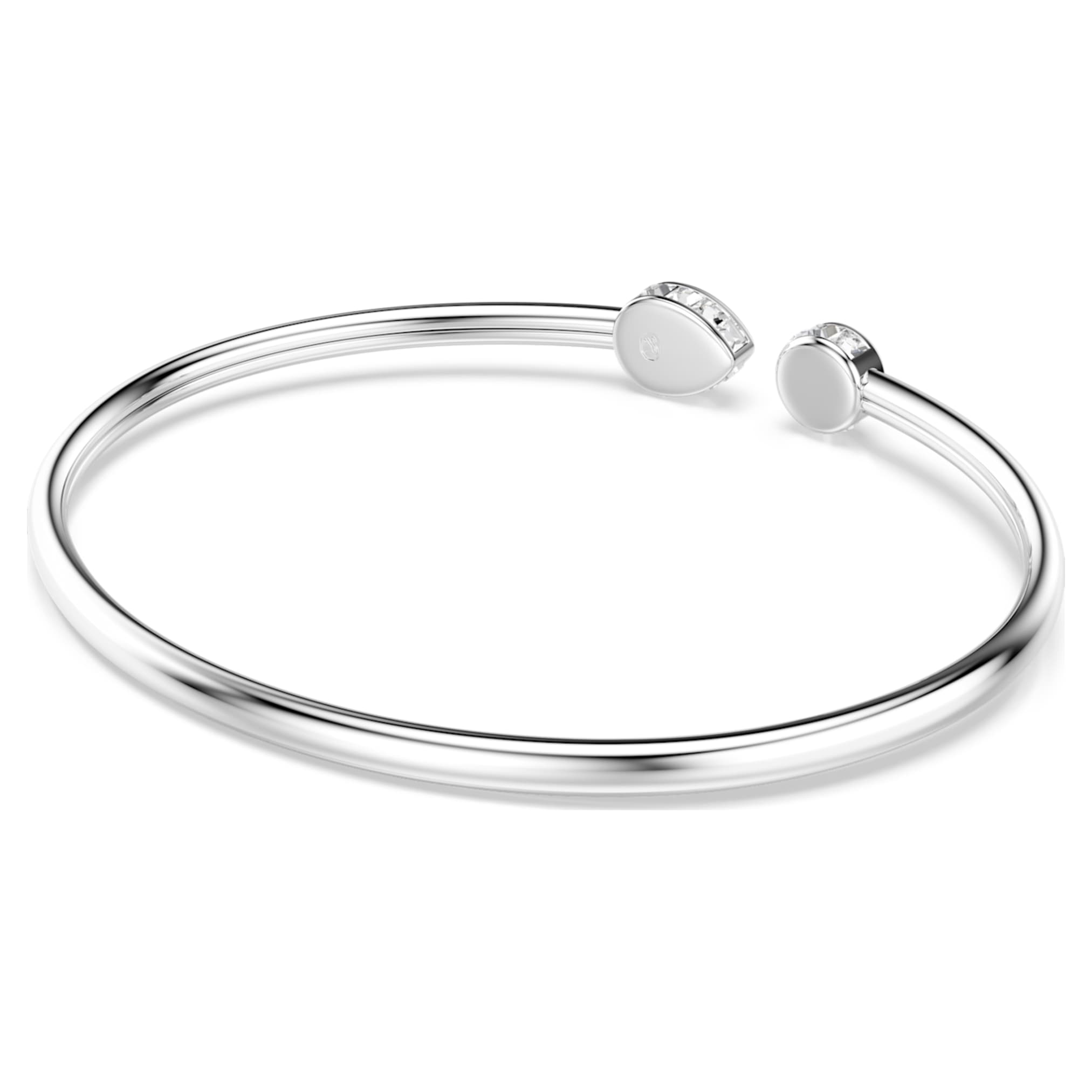 Swarovski Chroma bangle Mixed cuts, Multicolored, Rhodium plated