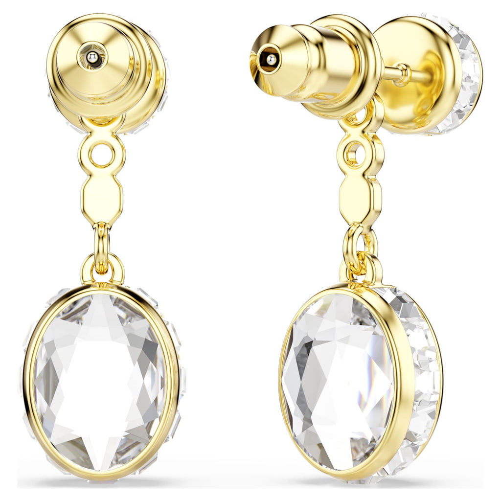 Swarovski Chroma drop earrings Mixed cuts, Multicolored, 18K gold finish
