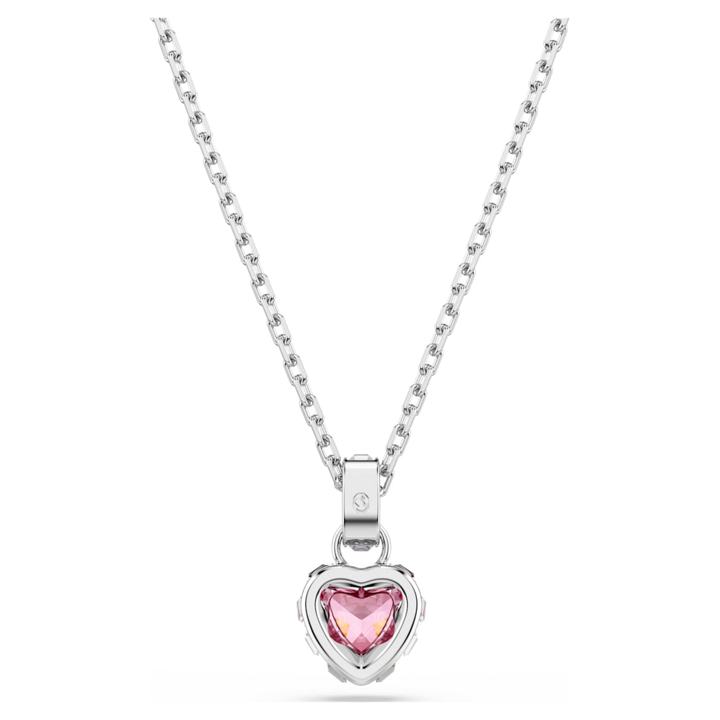 Swarovski Chroma pendant Mixed cuts, Pink, Rhodium plated