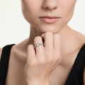 Swarovski Chroma ring Mixed cuts, Star, White, Rhodium plated