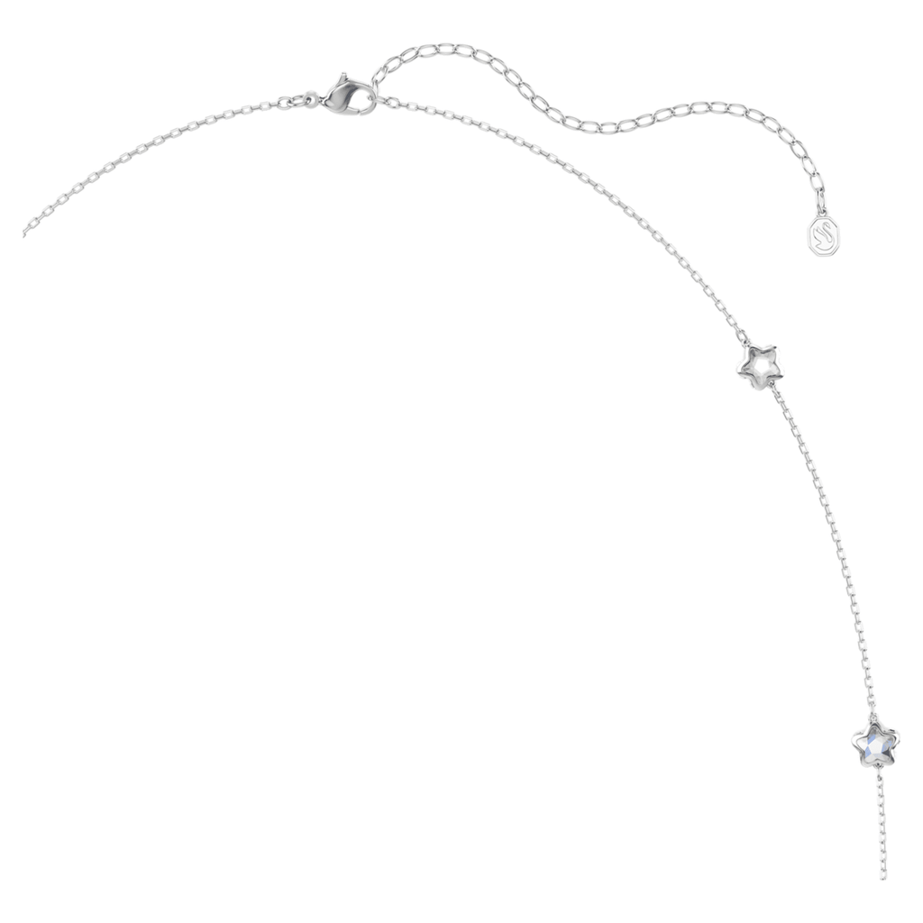 Swarovski Chroma strandage Star, White, Rhodium plated