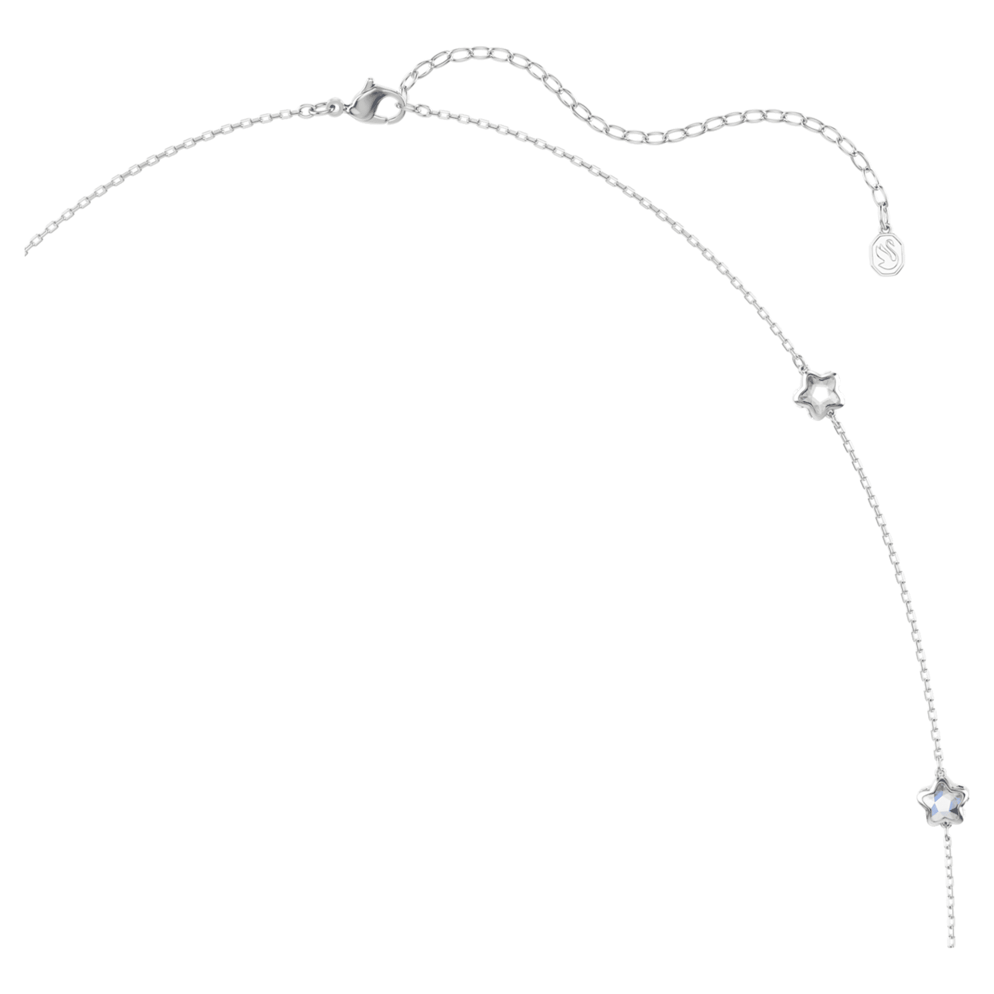 Swarovski Chroma strandage Star, White, Rhodium plated