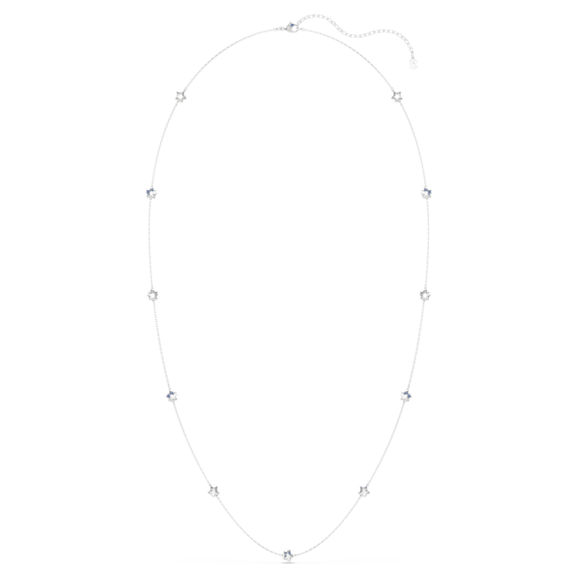 Swarovski Chroma strandage Star, White, Rhodium plated