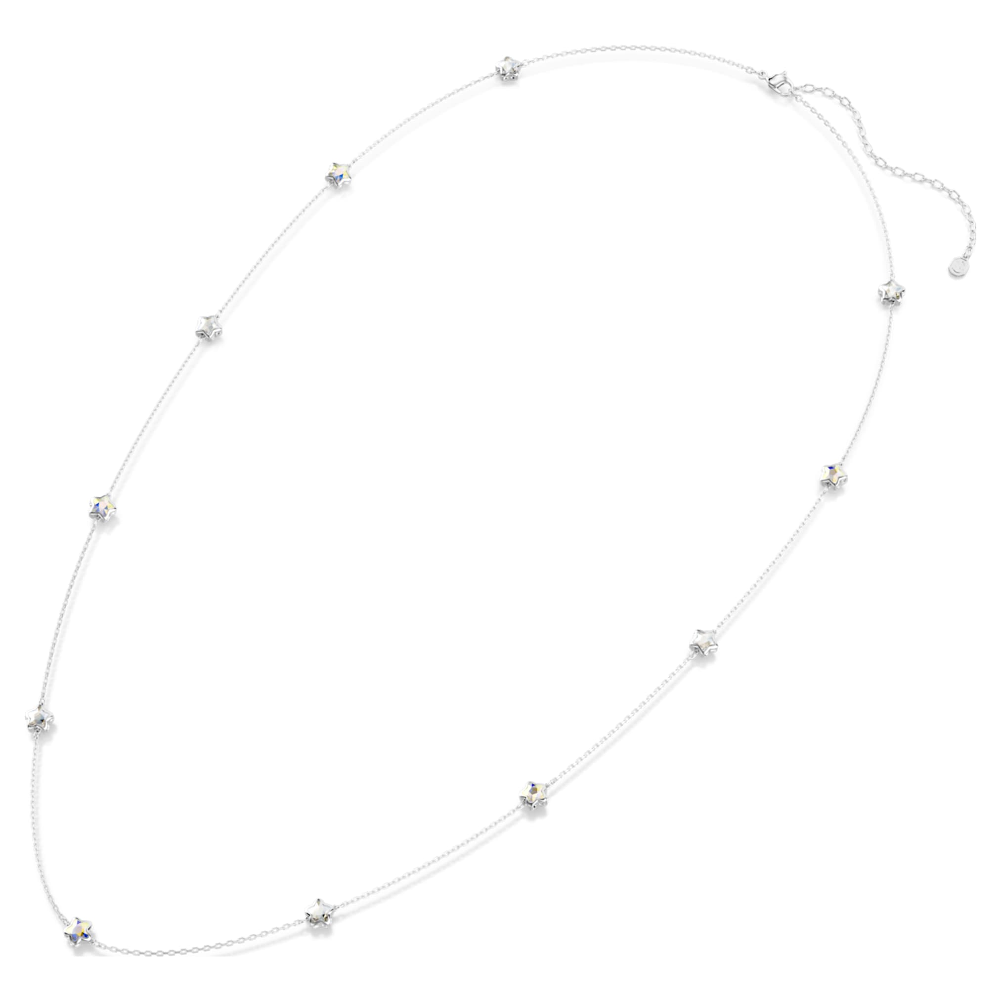 Swarovski Chroma strandage Star, White, Rhodium plated