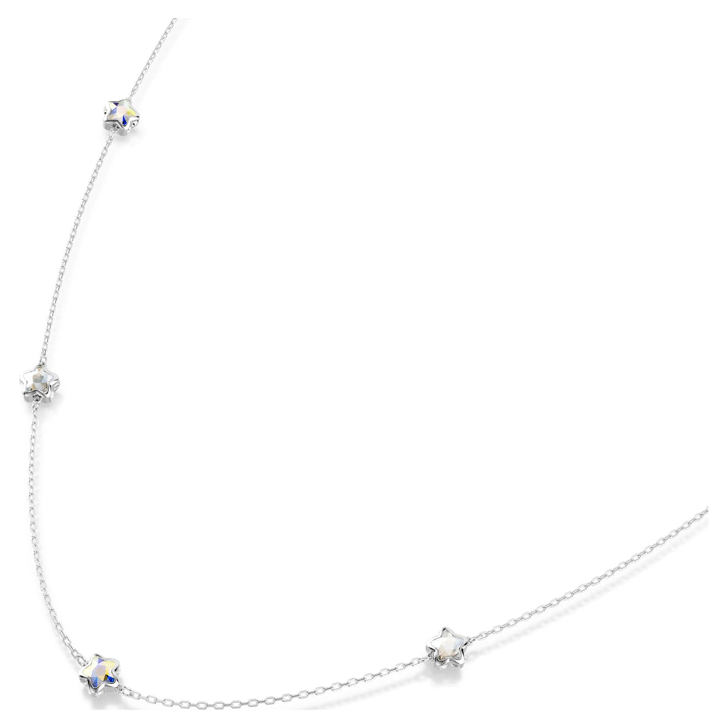 Swarovski Chroma strandage Star, White, Rhodium plated