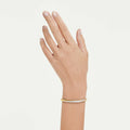 Swarovski Classica bangle Round cut, White, Sterling silver
