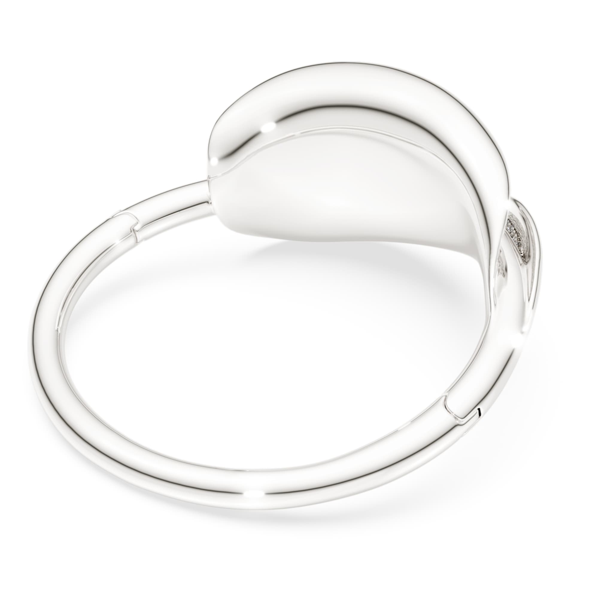 Swarovski Classica bangle Statement, Round cut, White, Sterling silver