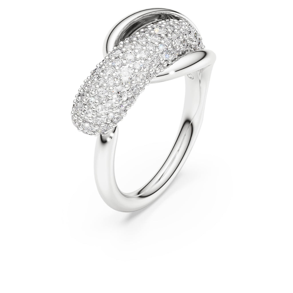 Swarovski Classica cocktail ring Round cut, White, Sterling silver