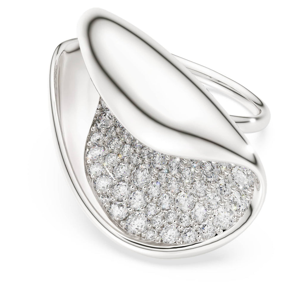 Swarovski Classica cocktail ring Statement, Round cut, White, Sterling silver