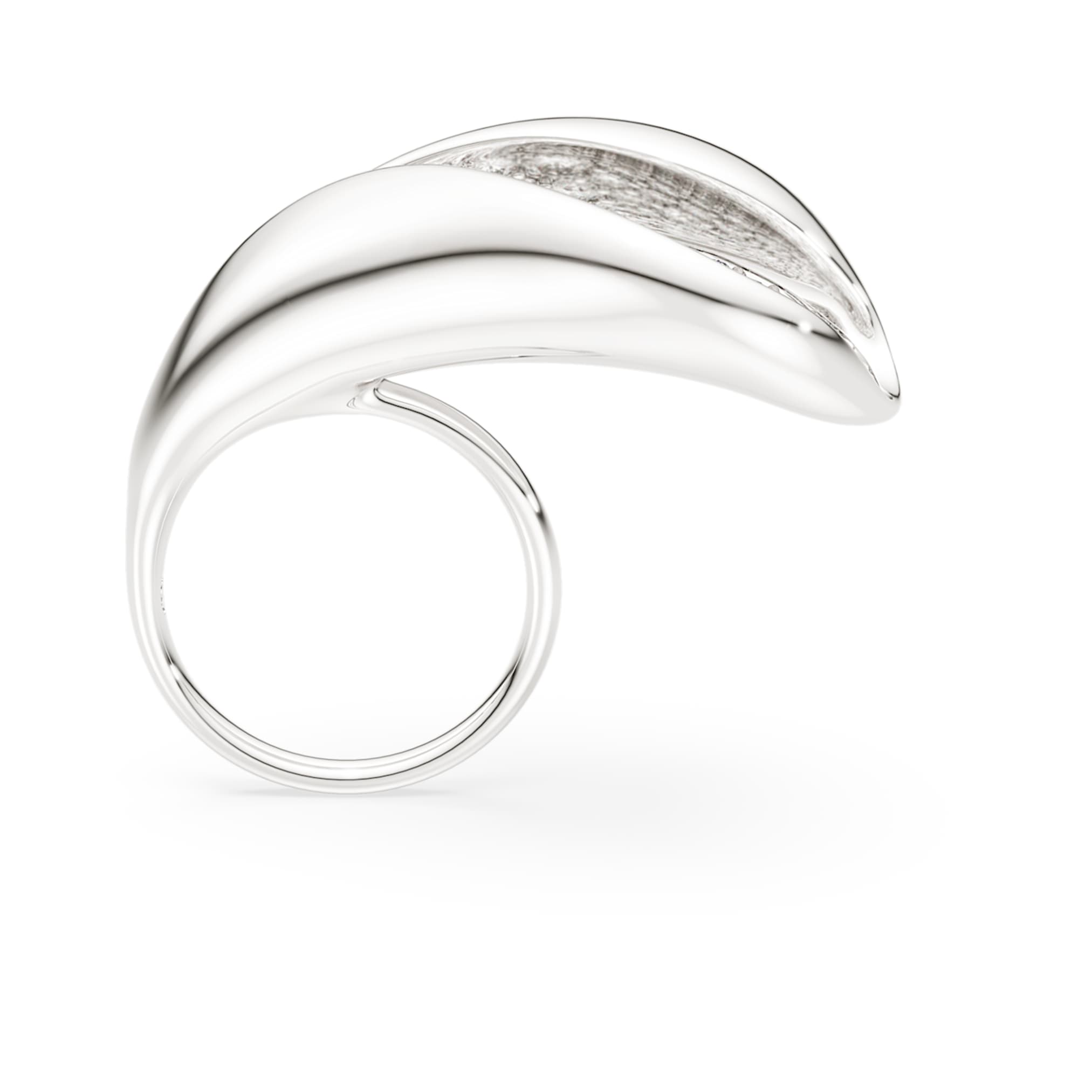 Swarovski Classica cocktail ring Statement, Round cut, White, Sterling silver
