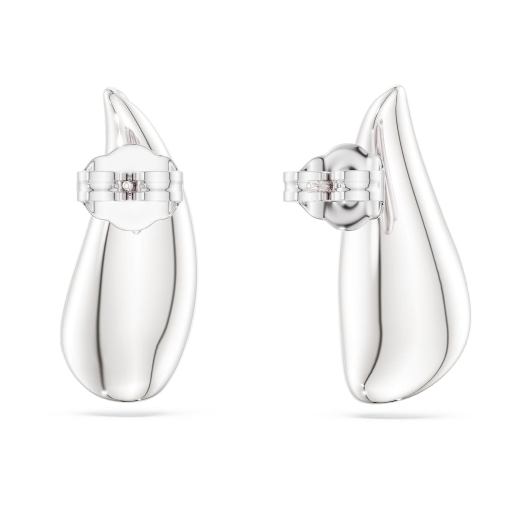 Swarovski Classica drop earrings Round cut, White, Sterling silver