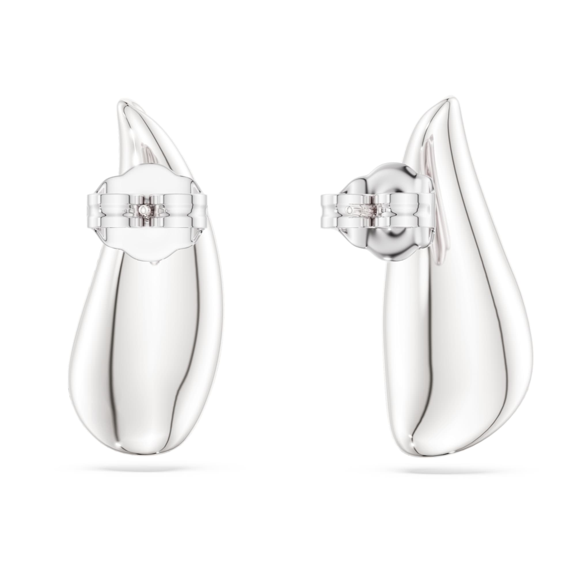 Swarovski Classica drop earrings Round cut, White, Sterling silver