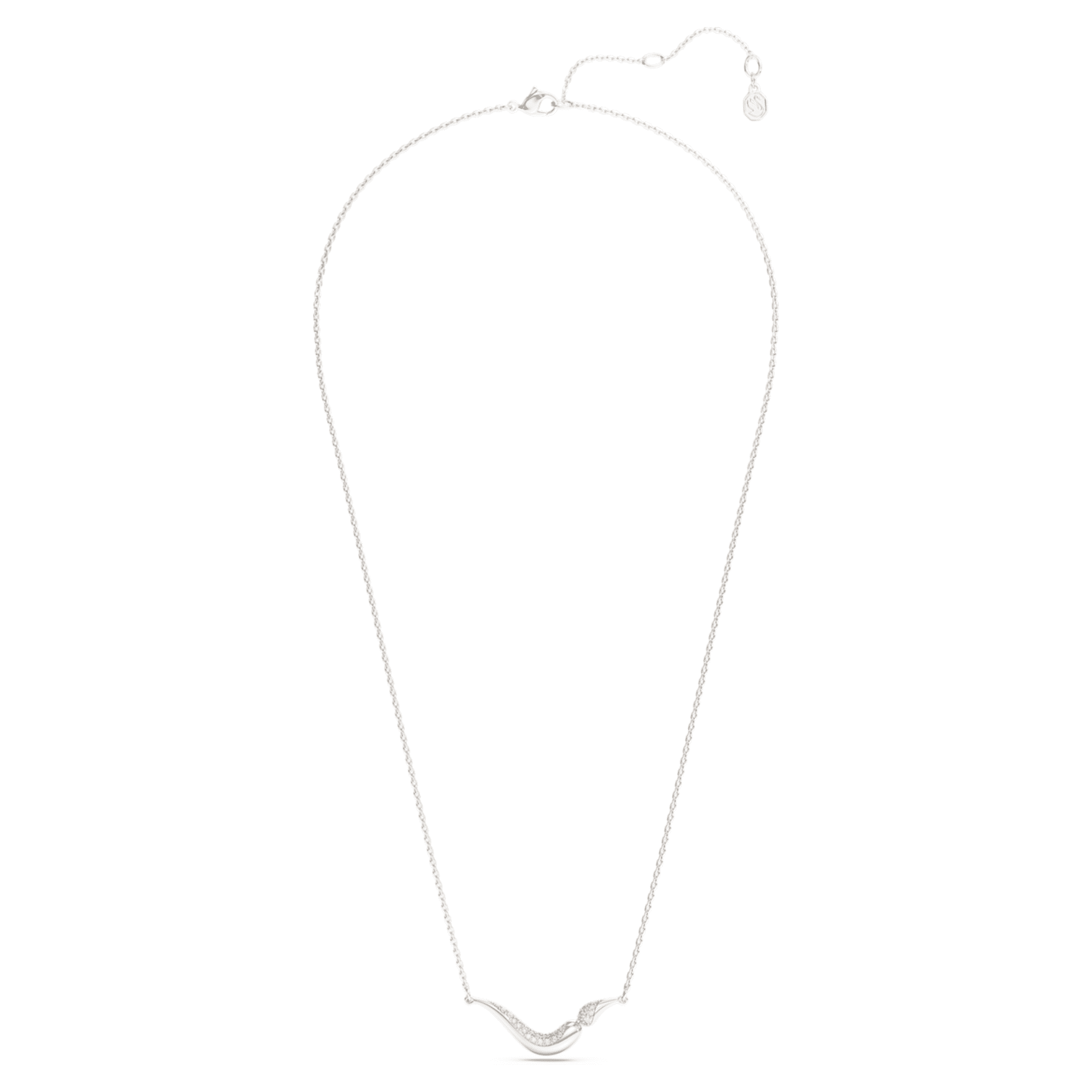 Swarovski Classica necklace Round cut, White, Sterling silver