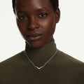 Swarovski Classica necklace Round cut, White, Sterling silver
