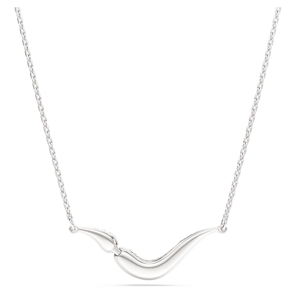 Swarovski Classica necklace Round cut, White, Sterling silver
