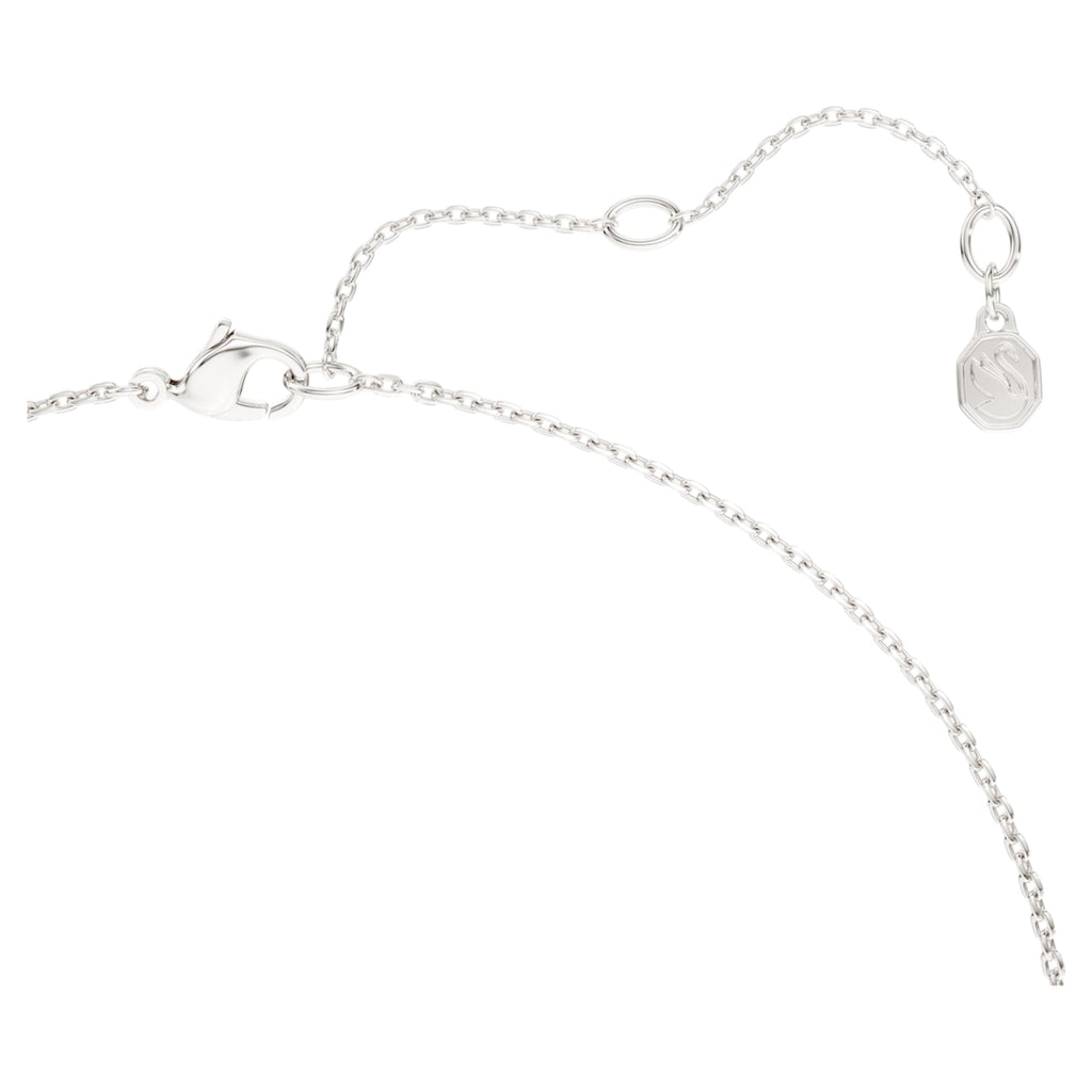 Swarovski Classica necklace Round cut, White, Sterling silver