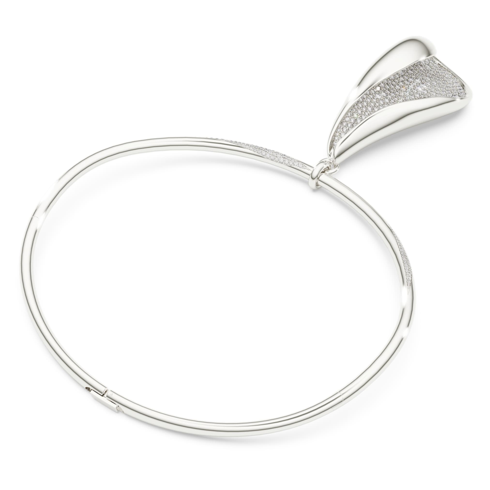Swarovski Classica necklace Statement, Round cut, White, Sterling silver