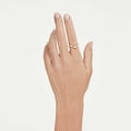 Swarovski Classica open ring Round cut, White, Sterling silver