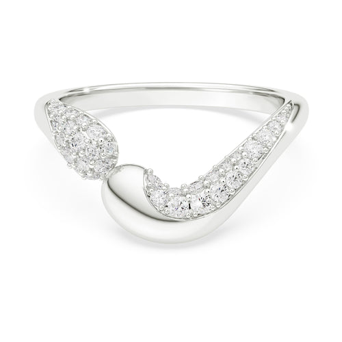 Swarovski Classica open ring Round cut, White, Sterling silver
