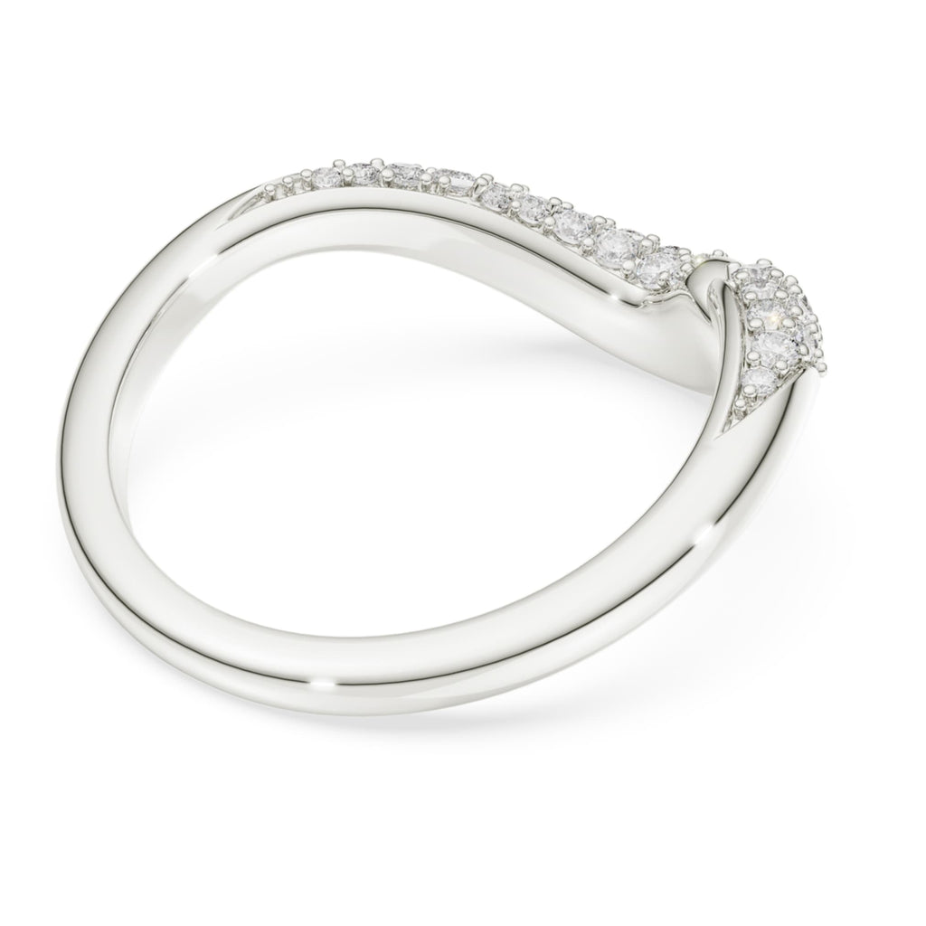 Swarovski Classica open ring Round cut, White, Sterling silver