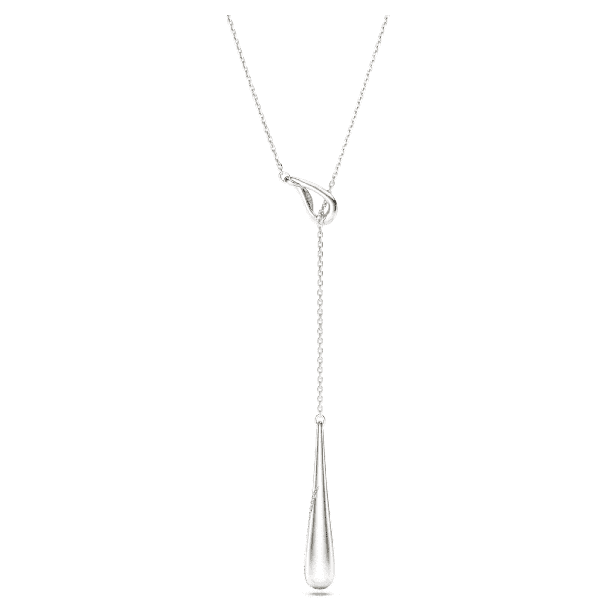 Swarovski Classica Y pendant Round cut, White, Sterling silver