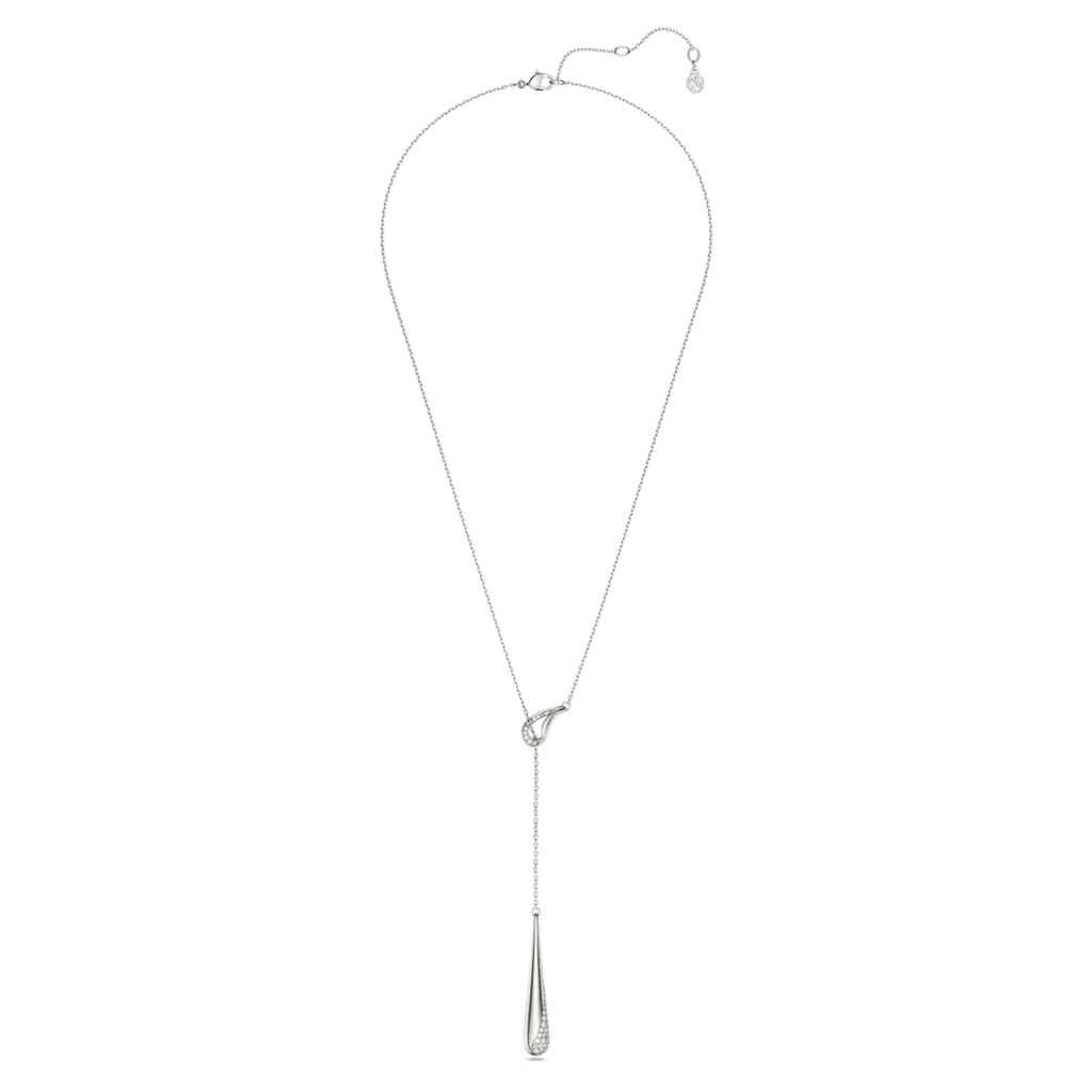Swarovski Classica Y pendant Round cut, White, Sterling silver