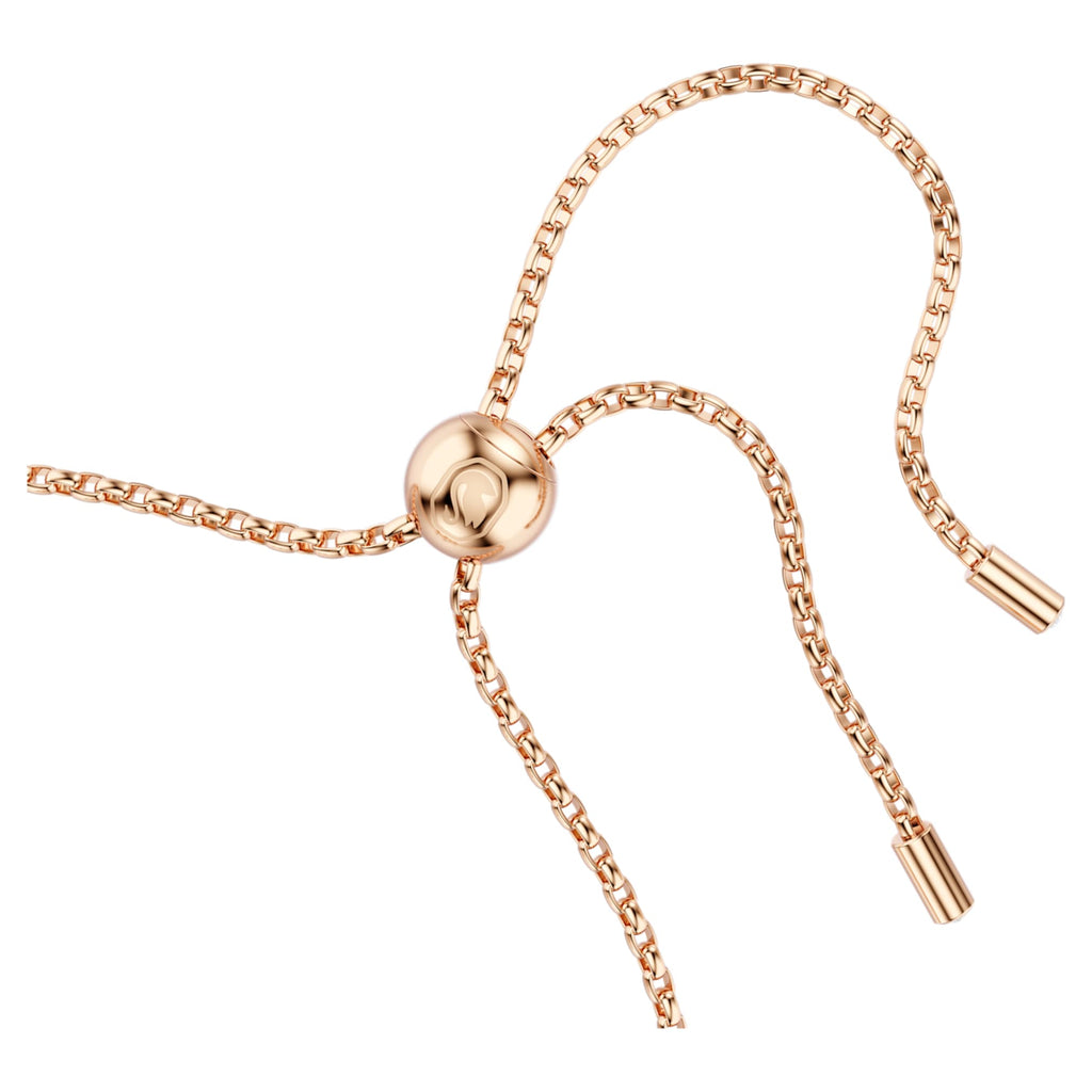 Swarovski Constella bracelet Crystal pearl, Round cut, White, 18K rose gold finish