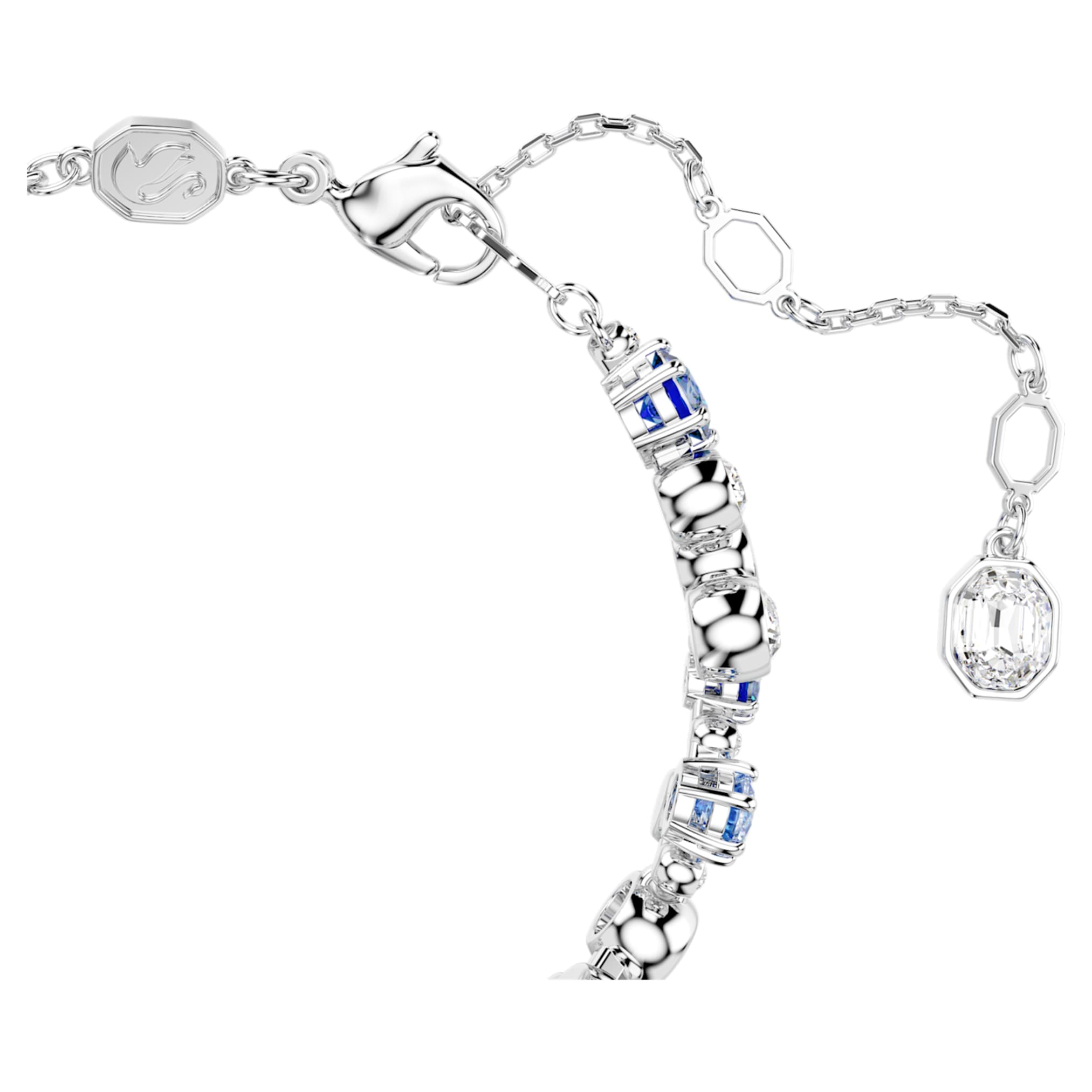 Swarovski Constella bracelet Mixed cuts, Blue, Rhodium plated