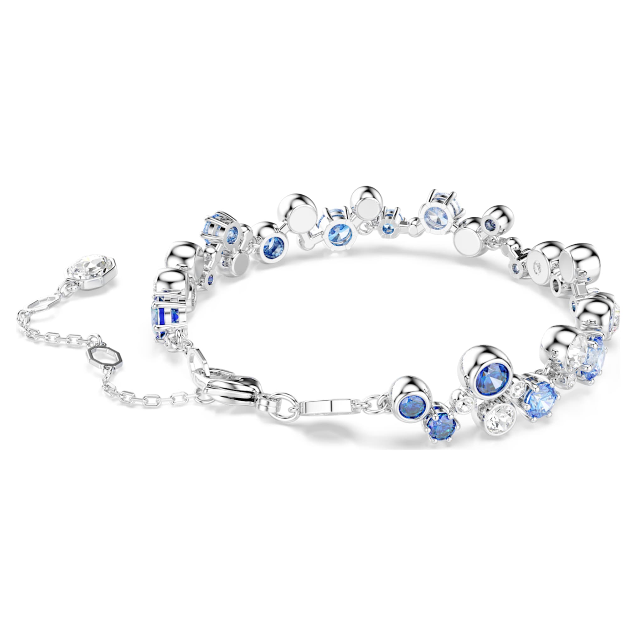 Swarovski Constella bracelet Mixed cuts, Blue, Rhodium plated