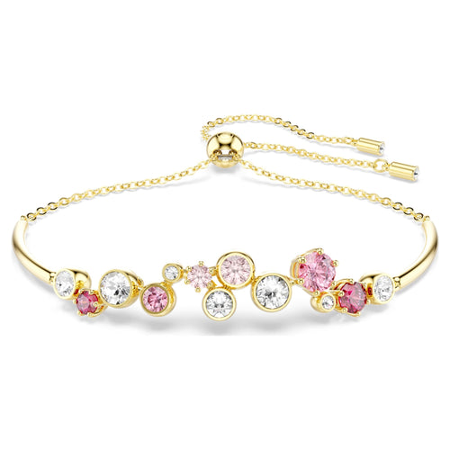 Swarovski Constella bracelet Mixed cuts, Multicolored, 18K gold finish