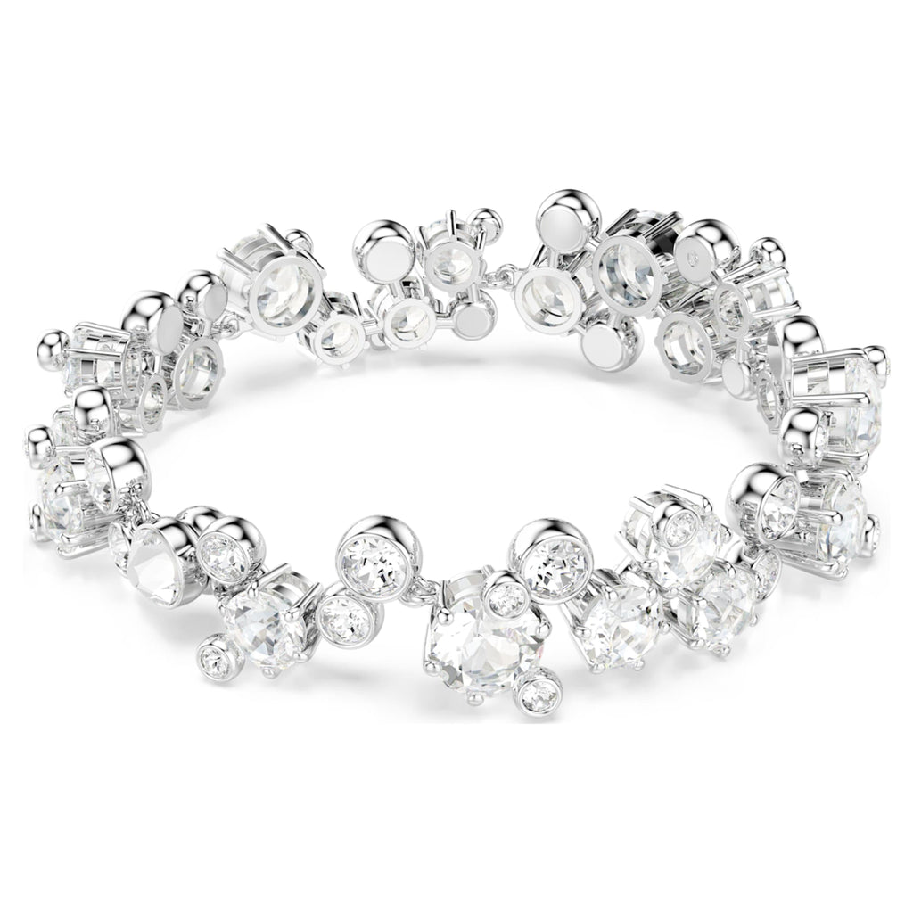 Swarovski Constella bracelet Mixed cuts, White, Rhodium plated