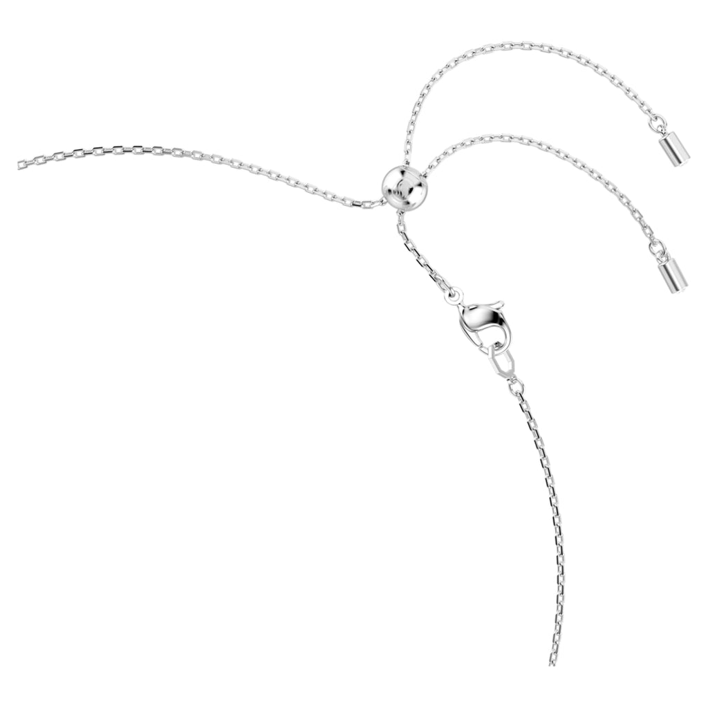 Swarovski Constella necklace Crystal pearl, Round cuts, White, Rhodium plated