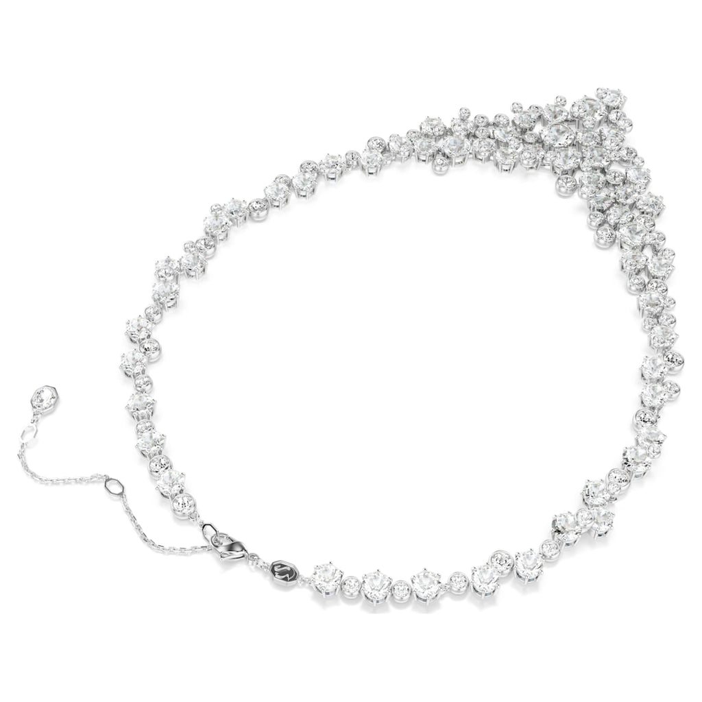 Swarovski Constella necklace Mixed cuts, Clasp, White, Rhodium plated