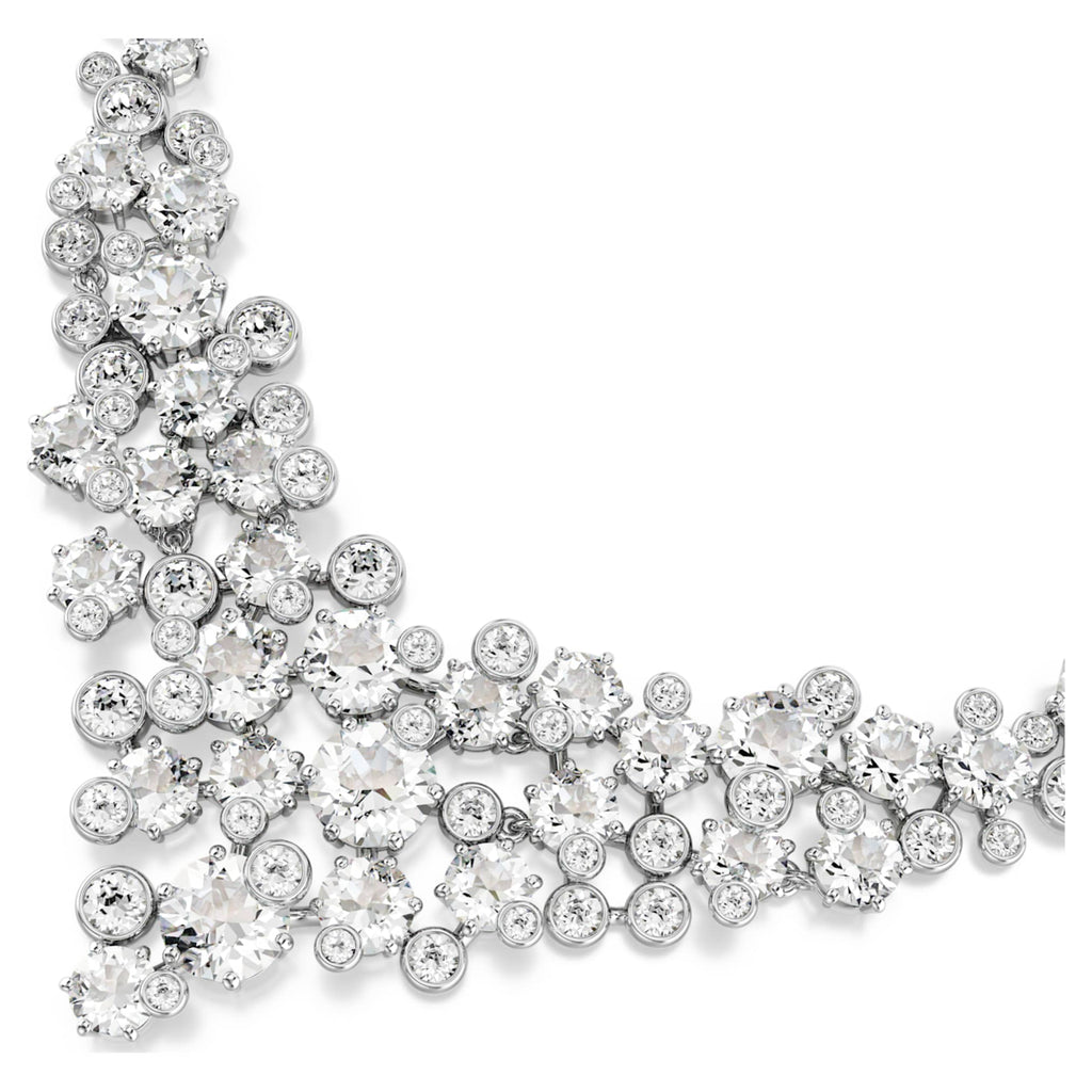 Swarovski Constella necklace Mixed cuts, Clasp, White, Rhodium plated