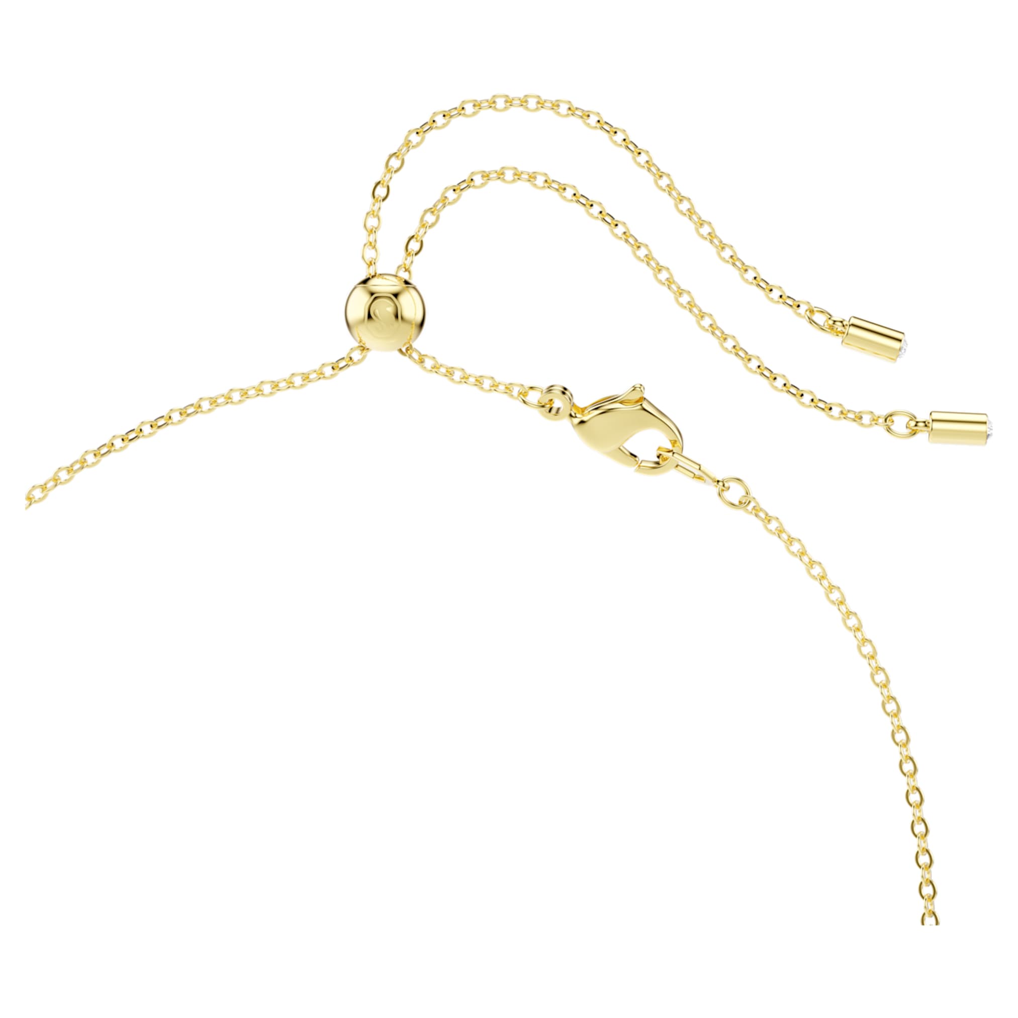 Swarovski Constella necklace Mixed cuts, Green, 18K gold finish