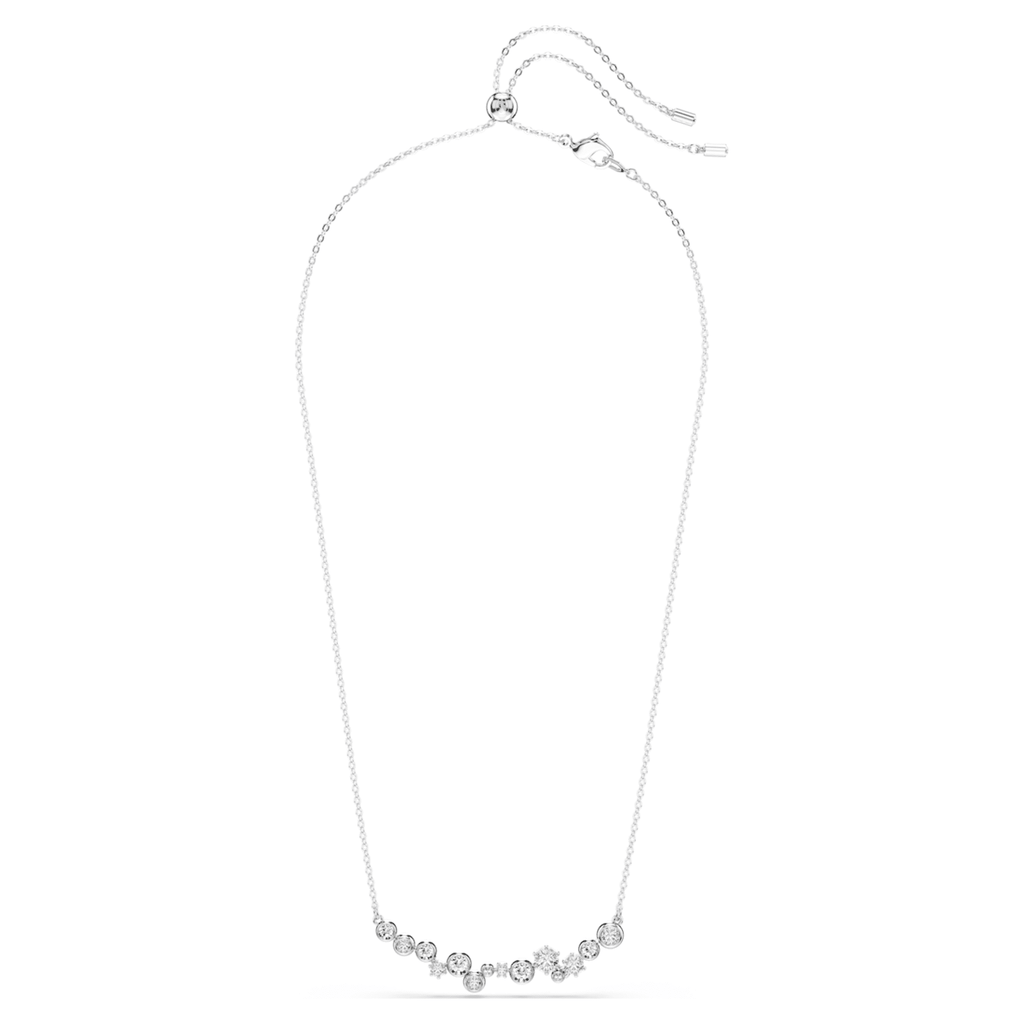Swarovski Constella necklace Mixed cuts, White, Rhodium plated