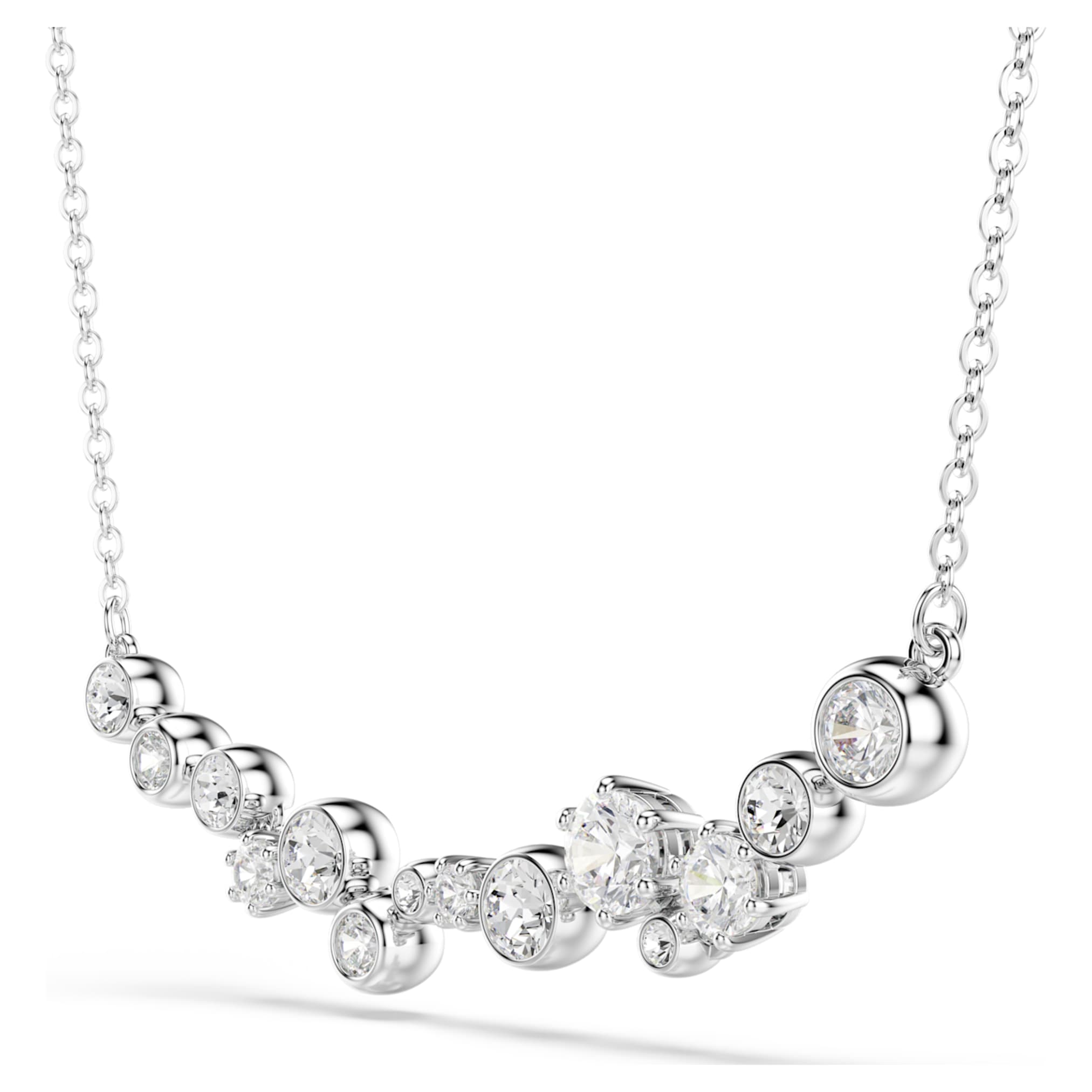 Swarovski Constella necklace Mixed cuts, White, Rhodium plated