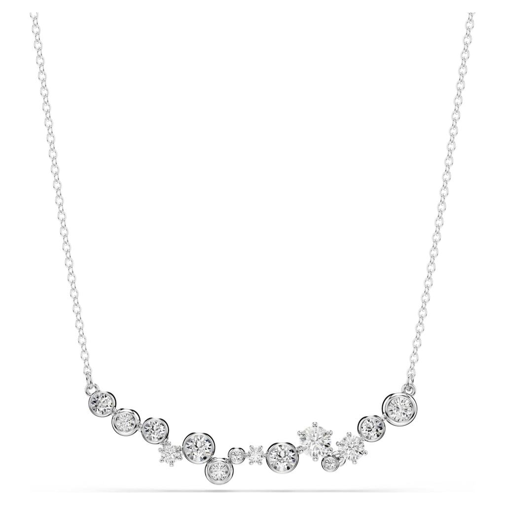 Swarovski Constella necklace Mixed cuts, White, Rhodium plated