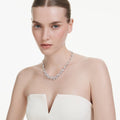 Swarovski Constella necklace Round cut, White, Rhodium plated