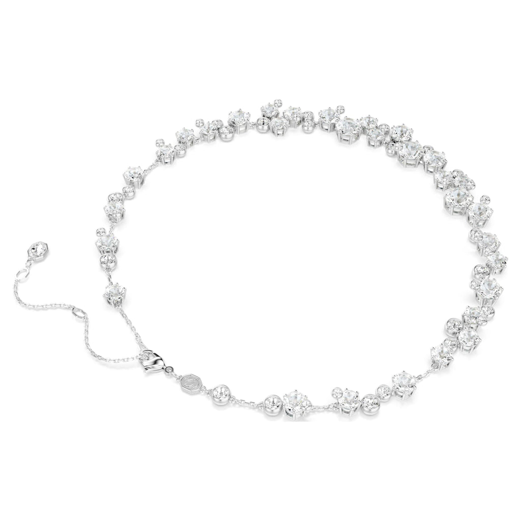 Swarovski Constella necklace Round cut, White, Rhodium plated