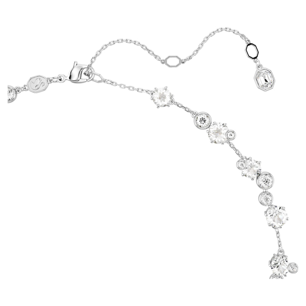Swarovski Constella necklace Round cut, White, Rhodium plated