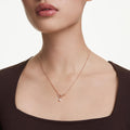 Swarovski Constella pendant Crystal pearl, Round cut, White, 18K rose gold finish