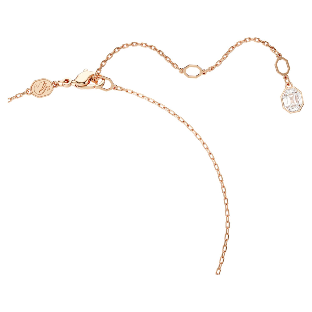 Swarovski Constella pendant Pavé, Round cut, White, 18K rose gold finish