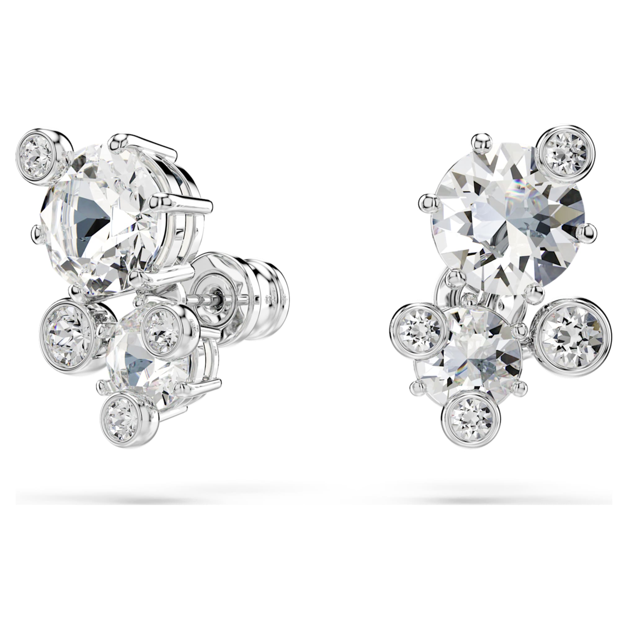 Swarovski Constella set Mixed cuts, White, Rhodium plated