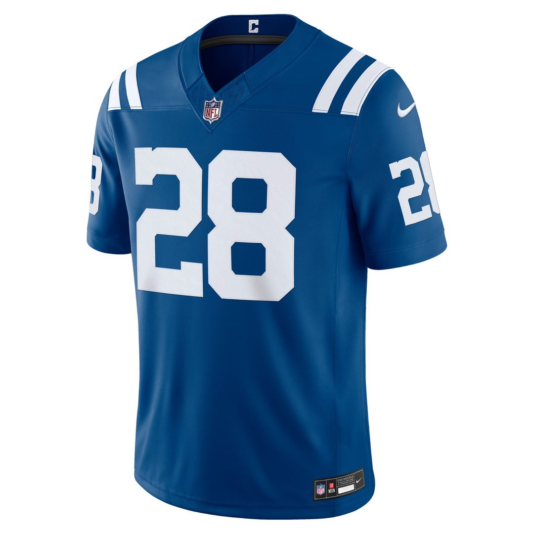 Jonathan Taylor Indianapolis Colts Nike White Vapor F.U.S.E. Stitched Limited Jersey