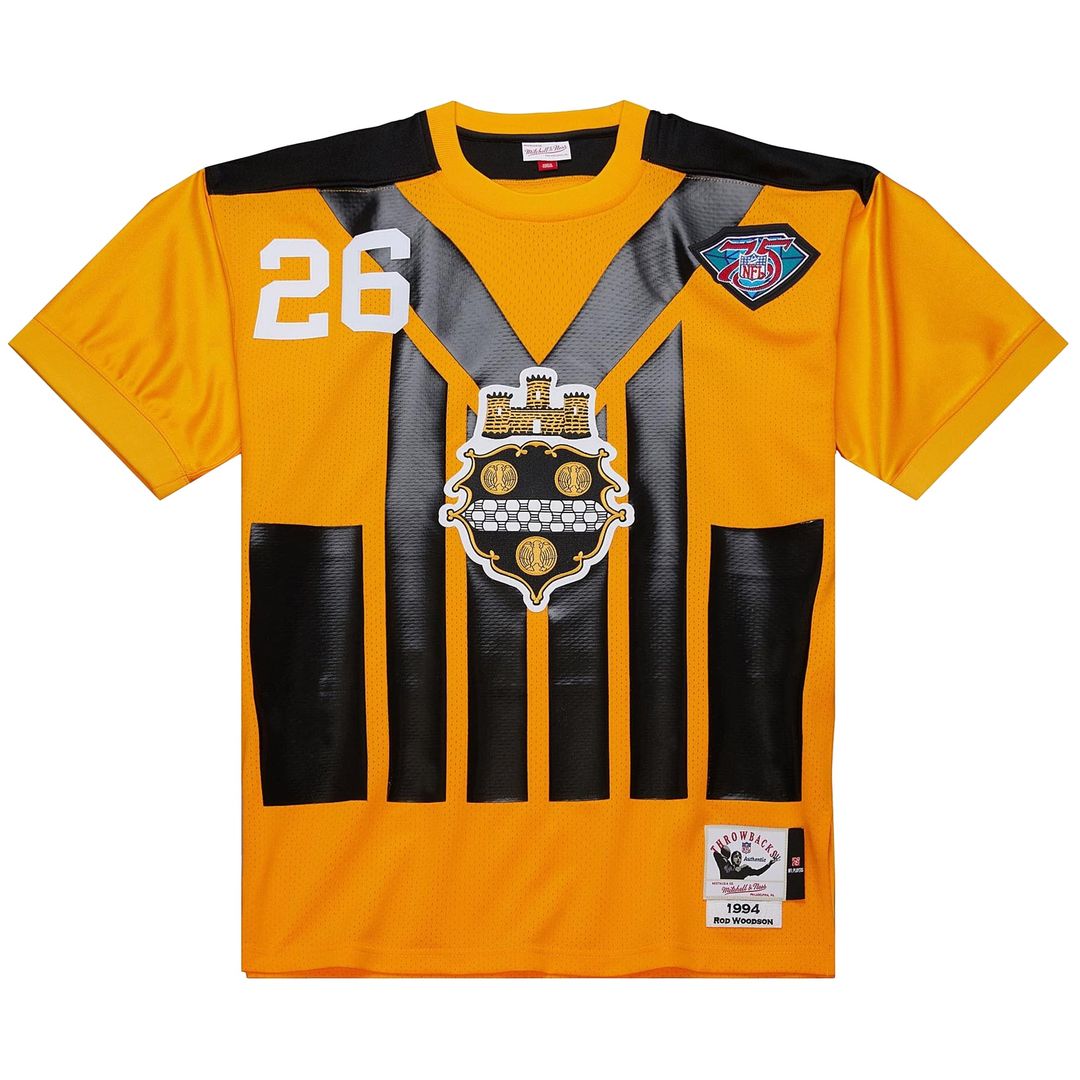 Rod Woodson Pittsburgh Steelers 1994 Mitchell & Ness Gold Authentic Throwback Retired Player Jersey